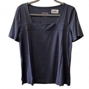 AnyBody Women's Dark Blue Short Sleeve Top